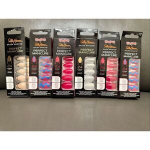 Sally Hansen 6 Sets of Almond Shaped Press On Nails New